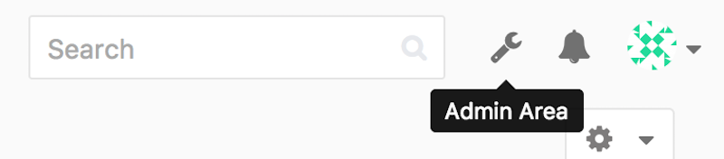  GitLab 主栏的“Admin area”图标