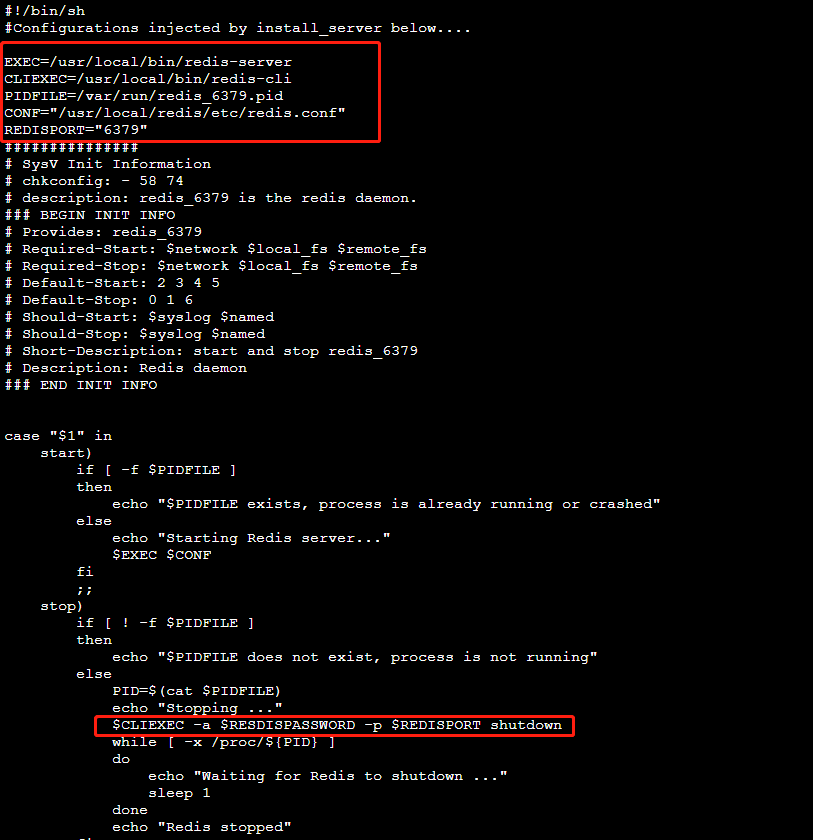 修改redis运行脚本文件redis